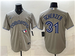 Toronto Blue Jays #31 Max Scherzer Gray Limited Jersey