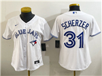 Toronto Blue Jays #31 Max Scherzer Women's White Limited Jersey