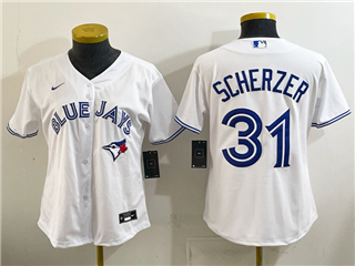 Toronto Blue Jays #31 Max Scherzer Women's White Limited Jersey