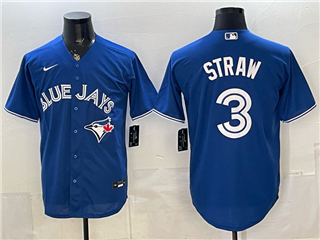Toronto Blue Jays #3 Myles Straw Blue Limited Jersey