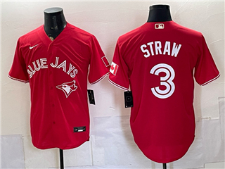Toronto Blue Jays #3 Myles Straw Canada Day Red Limited Jersey