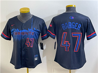 Toronto Blue Jays #47 Addison Barger Women's Black City Connect Limited Jersey