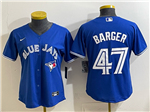 Toronto Blue Jays #47 Addison Barger Women's Blue Limited Team Jersey