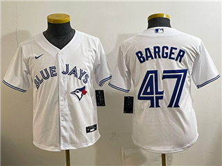 Toronto Blue Jays #47 Addison Barger Youth White Limited Jersey
