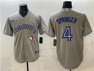 Toronto Blue Jays #4 George Springer Gray Limited Jersey