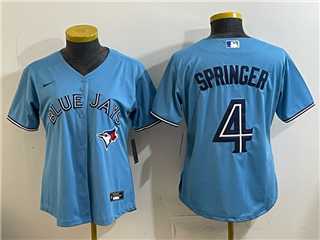 Toronto Blue Jays #4 George Springer Women's Powder Blue Limited Jersey