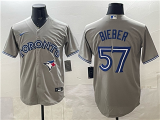 Toronto Blue Jays #57 Shane Bieber Gray Limited Jersey