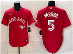 Toronto Blue Jays #5 Daulton Varsho Canada Day Red Limited Jersey
