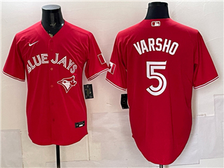 Toronto Blue Jays #5 Daulton Varsho Canada Day Red Limited Jersey