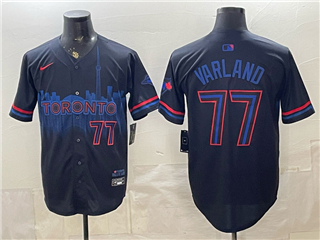 Toronto Blue Jays #77 Louis Varland Black City Connect Limited Jersey