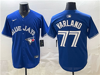 Toronto Blue Jays #77 Louis Varland Blue Limited Jersey