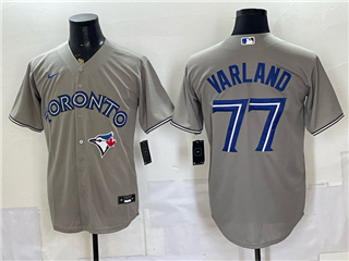 Toronto Blue Jays #77 Louis Varland Gray Limited Jersey