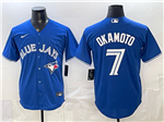 Toronto Blue Jays #7 Kazuma Okamoto Blue Limited Jersey