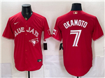 Toronto Blue Jays #7 Kazuma Okamoto Canada Day Red Limited Jersey