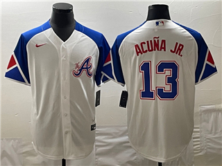 Atlanta Braves #13 Ronald Acuna Jr. White 2023 City Connect Jersey