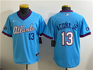 Atlanta Braves #13 Ronald Acuna Jr. Youth Powder Blue 2026 City Connect Jersey