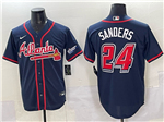 Atlanta Braves #24 Deion Sanders Navy 2025 Speedway Classic Limited Jersey