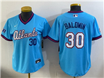 Atlanta Braves #30 Drake Baldwin Women's Powder Blue 2026 City Connect Jersey