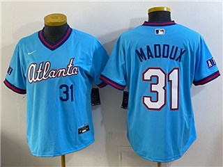 Atlanta Braves #31 Greg Maddux Women's Powder Blue 2026 City Connect Jersey
