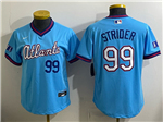 Atlanta Braves #99 Spencer Strider Women's Powder Blue 2026 City Connect Jersey