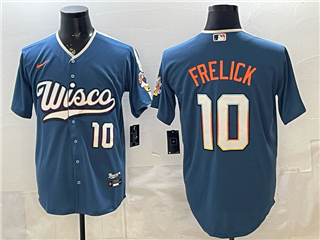 Milwaukee Brewers #10 Sal Frelick Blue 2026 City Connect Jersey