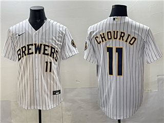 Milwaukee Brewers #11 Jackson Chourio White Limited Jersey