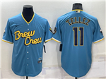 Milwaukee Brewers #11 Rowdy Tellez Powder Blue 2022 City Connect Cool Base Jersey