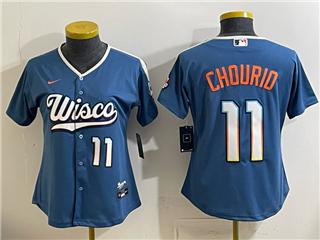 Milwaukee Brewers #11 Jackson Chourio Women's Blue 2026 City Connect Jersey