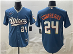 Milwaukee Brewers #24 William Contreras Blue 2026 City Connect Jersey