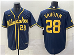 Milwaukee Brewers #28 Andrew Vaughn Navy Limited Jersey