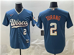 Milwaukee Brewers #2 Brice Turang Blue 2026 City Connect Jersey
