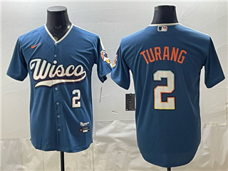 Milwaukee Brewers #2 Brice Turang Blue 2026 City Connect Jersey