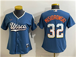 Milwaukee Brewers #32 Jacob Misiorowski Women's Blue 2026 City Connect Jersey