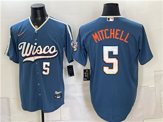 Milwaukee Brewers #5 Garrett Mitchell Blue 2026 City Connect Jersey