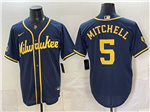 Milwaukee Brewers #5 Garrett Mitchell Navy Limited Jersey
