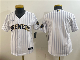 Milwaukee Brewers Youth White Limited Team Jersey
