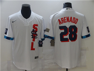 St. Louis Cardinals #28 Nolan Arenado White 2021 MLB All-Star Game Cool Base Jersey