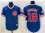 Chicago Cubs #18 Shota Imanaga Blue Cooperstown Collection Jersey