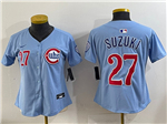 Chicago Cubs #27 Seiya Suzuki Women's Navy City Connect Limited Jersey