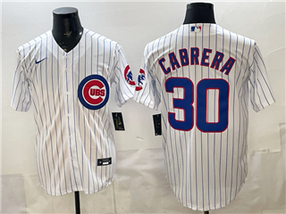 Chicago Cubs #30 Edward Cabrera White Limited Jersey