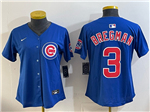 Chicago Cubs #3 Alex Bregman Women's Blue Limited Jersey