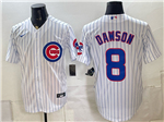 Chicago Cubs #8 Andre Dawson White Limited Jersey