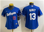 Los Angeles Dodgers #13 Max Muncy Women's Blue Alternate Limited Jersey