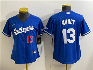 Los Angeles Dodgers #13 Max Muncy Women's Blue Alternate Limited Jersey