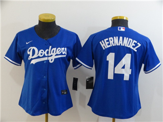 Los Angeles Dodgers #14 Enrique Hernandez Women's Royal Blue 2020 Cool Base Jersey