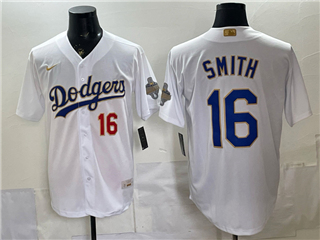 Los Angeles Dodgers #16 Will Smith White 2026 Gold Collection Jersey