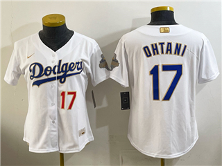 Los Angeles Dodgers #17 Shohei Ohtani Women's White 2026 Gold Collection Jersey