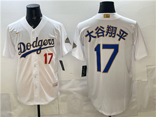 Los Angeles Dodgers #17 Shohei Ohtani "Los Angeles Dodgers #17 Shohei Ohtani "大谷翔平" White 2026 Gold Collection Jersey