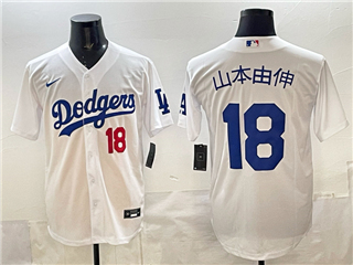 Los Angeles Dodgers #18 Yoshinobu Yamamoto "山本由伸" White Limited Jersey