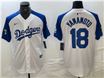 Los Angeles Dodgers #18 Yoshinobu Yamamoto White Fashion Jersey